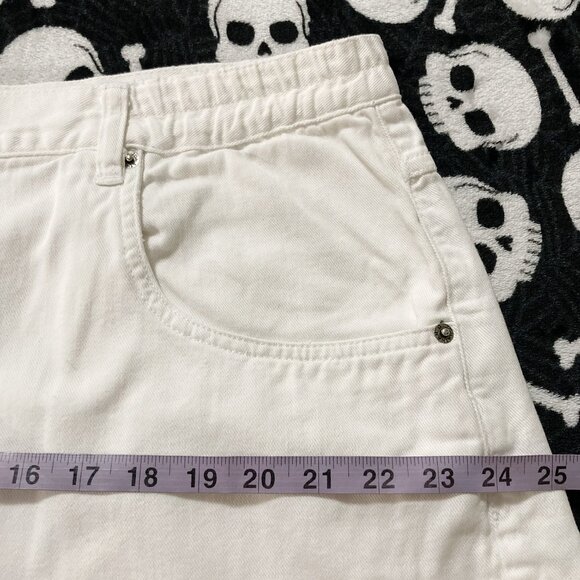 JONATHAN G Vintage men's off-white denim shorts ~ LARGE XL 1X 40" - 41" waist - Picture 6 of 11